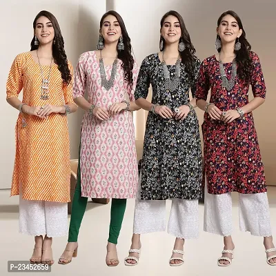 Fancy Crepe Kurtis for Women Pack Of 4