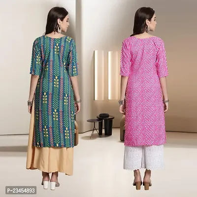 Fancy Rayon Kurtis For Women Pack Of 2-thumb2