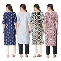 New Crepe Combo Printed Kurtis For Women Pack Of 4-thumb1