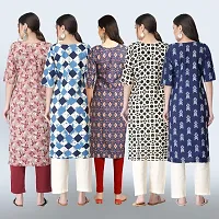 Women Stylish Crepe Printed Staright Kurta-thumb1