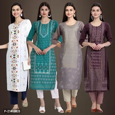 Fancy Crepe Kurtis for Women Pack Of 4-thumb0