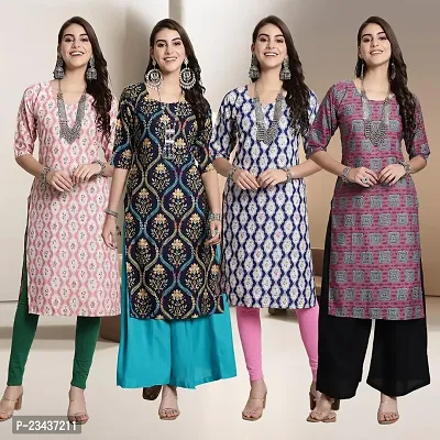 Fancy Crepe Kurtis for Women Pack Of 4-thumb0