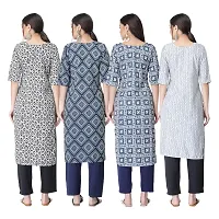 New Crepe Combo Printed Kurtis For Women Pack Of 4-thumb1