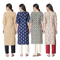 New Crepe Combo Printed Kurtis For Women Pack Of 4-thumb1