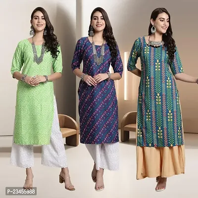 Fancy Rayon Kurtis For Women Pack Of 3