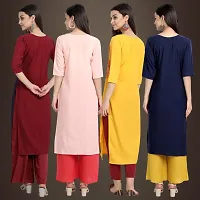 Fancy Crepe Kurtis for Women Pack Of 4-thumb1