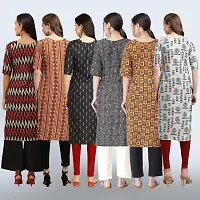 Women Stylish Crepe Printed Straight Kurta Combo-thumb1