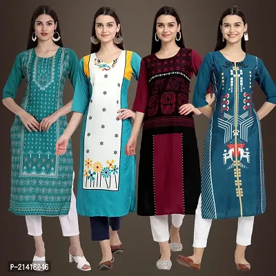 Fancy Crepe Kurtis for Women Pack Of 4-thumb0