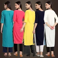 Fancy Crepe Kurtis For Women Pack Of 5-thumb1