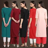 Fancy Crepe Kurtis For Women Pack Of 5-thumb1