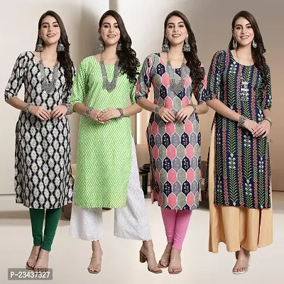 Fancy Crepe Kurtis for Women Pack Of 4-thumb0