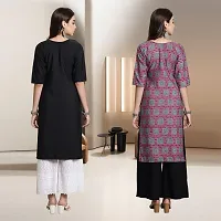 Fancy Rayon Kurtis For Women Pack Of 2-thumb1