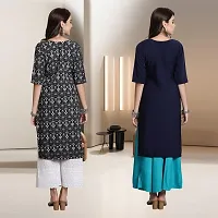 Fancy Rayon Kurtis For Women Pack Of 2-thumb1