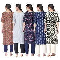 New Crepe Printed Kurtis Combo For Women Pack Of 5-thumb1