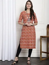 Attractive Multicoloured Printed Crepe Kurtas For Women Pack Of 4-thumb2