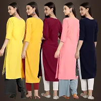 Fancy Crepe Kurtis For Women Pack Of 5-thumb1