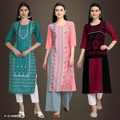 Fancy Crepe Kurtis for Women Pack Of 3