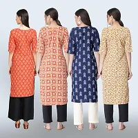 Women Stylish Crepe Straight Kurta-thumb1