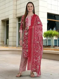 Fancy Cotton Blend Kurta Bottom And Dupatta Set For Women-thumb1