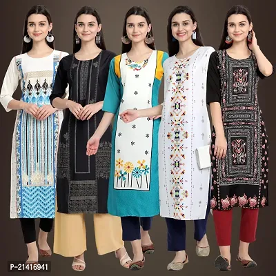 Fancy Crepe Kurtis For Women Pack Of 5