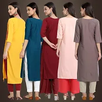 Fancy Crepe Kurtis For Women Pack Of 5-thumb1