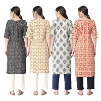 New Crepe Combo Printed Kurtis For Women Pack Of 4-thumb1