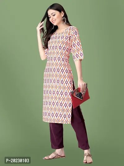 Stylish Crepe Printed Kurti For Women-thumb4