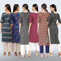 Women Stylish Crepe Printed Straight Kurta Combo-thumb1