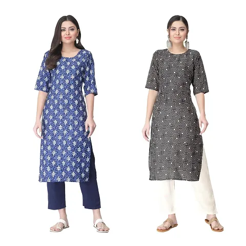 Classic Crepe Kurtis For Women Combo Pack Of 2