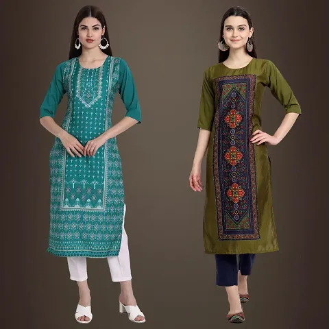 Fancy Crepe Kurtis for Women Pack Of 2