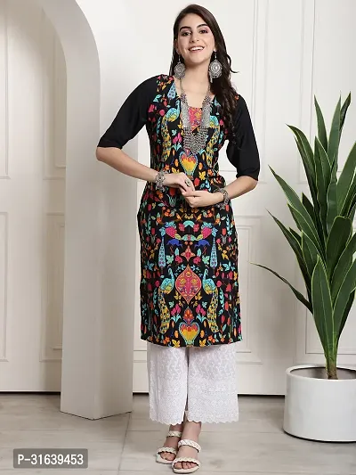 Attractive Multicoloured Printed Crepe Kurtas For Women Pack Of 4-thumb4