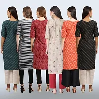 Women Stylish Crepe Printed Straight Kurta Combo-thumb1