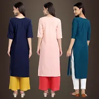 Fancy Crepe Kurtis for Women Pack Of 3-thumb1