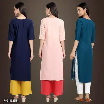 Fancy Crepe Kurtis for Women Pack Of 3-thumb2