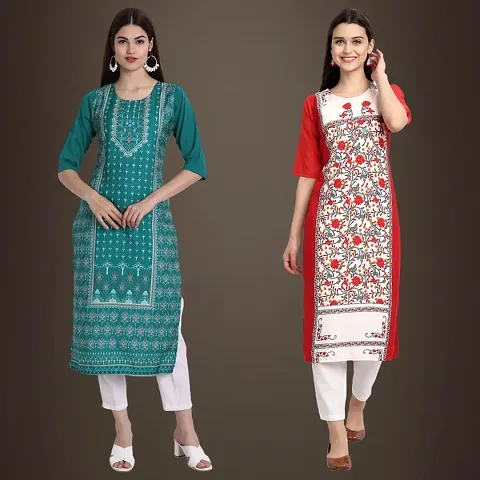 Stylish Fancy Crepe Kurtis Pack Of 2