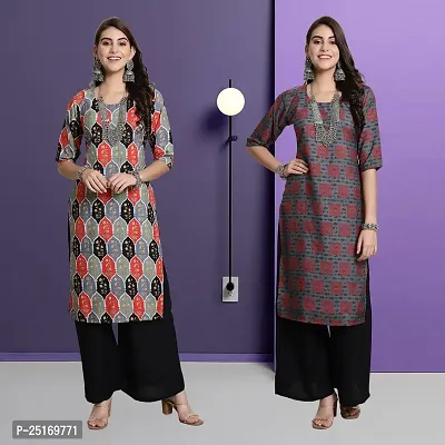 Fancy Crepe Kurtas For Women Pack Of 2