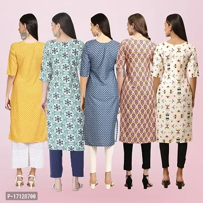 Women Stylish Crepe Printed Straight Kurta-thumb2