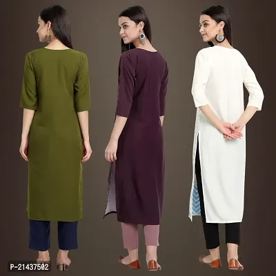 Fancy Crepe Kurtis for Women Pack Of 3-thumb2