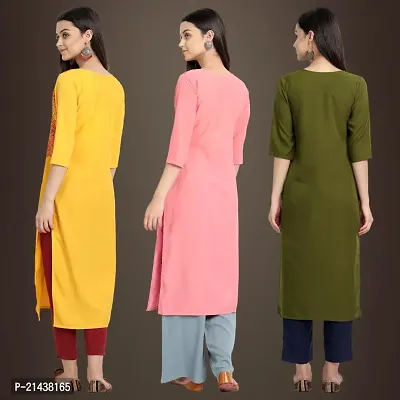 Fancy Crepe Kurtis for Women Pack Of 3-thumb2