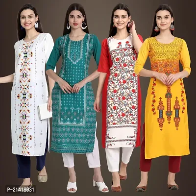 Fancy Crepe Kurtis for Women Pack Of 4