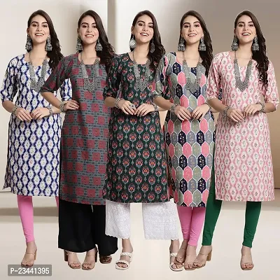 Fancy Crepe Kurtis For Women Pack Of 5