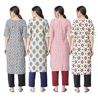 New Crepe Combo Printed Kurtis For Women Pack Of 4-thumb1