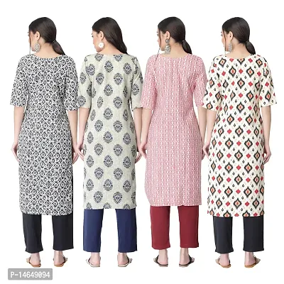 New Crepe Combo Printed Kurtis For Women Pack Of 4-thumb2