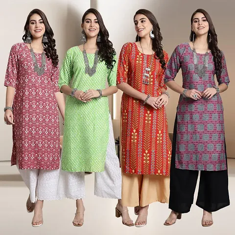 Fancy Crepe Kurtis for Women Pack Of 4