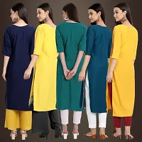 Fancy Crepe Kurtis For Women Pack Of 5-thumb1