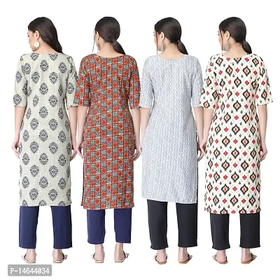 New Crepe Combo Printed Kurtis For Women Pack Of 4-thumb2