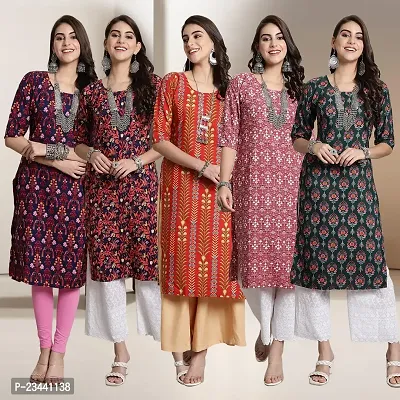 Fancy Crepe Kurtis For Women Pack Of 5