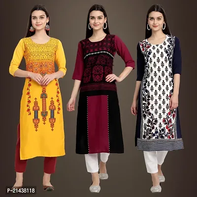 Fancy Crepe Kurtis for Women Pack Of 3