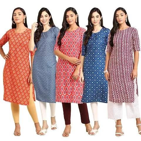 Women Stylish Crepe Staright Kurta