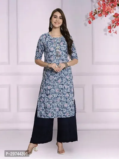 Attractive Multicoloured Printed Crepe Kurta Combo Of 2-thumb2